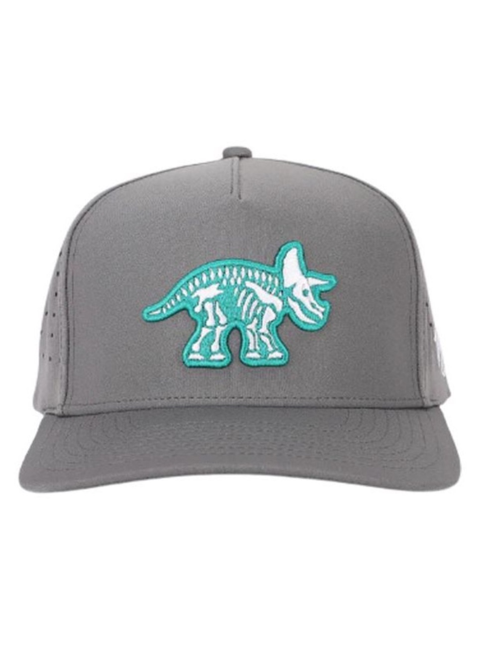 Waggle Golf Triceraputts Dinosaur Baseball Hat SnapBack Cap Gray